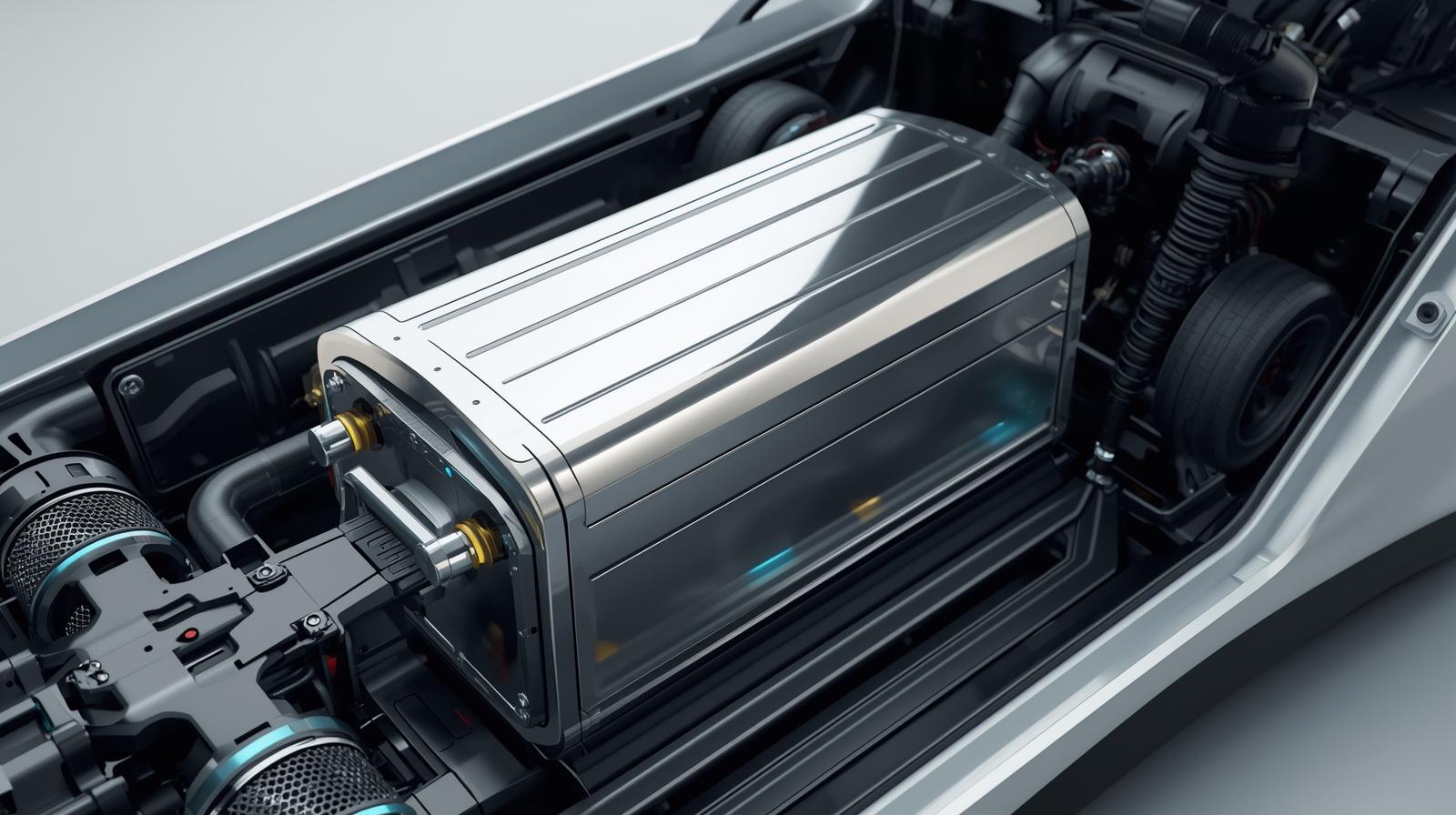 EV में लगी हुई Solid State Battery का 3D मॉडल